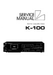 Luxman K-100 • Manuel de service