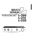 Luxman L-200, L-210 et L-220 • Manuel de service