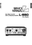 Luxman L-550 • Manuel de service