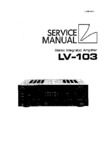 Luxman LV-103 • Manuel de service