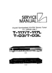 Luxman T-117, T-117L, T-03 et T-03L • Manuel de service