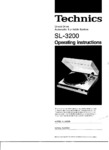 Technics SL-3200 et SL-3210 • Mode d'emploi