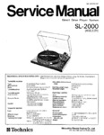 Technics SL-2000 • Manuel de service