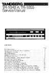 Tandberg TR 1040 P,   TR 1055, Manuel de service