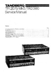 Tandberg  TR 2075 Mk II et TR 2080 Manuel de service