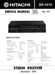 Hitachi SR-4410 • Manuel de service