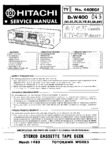 Hitachi D-W400 • Manuel de service