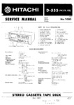 Hitachi D-555 • Manuel de service
