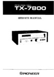 Pioneer TX-7800 • Manuel de service (extraits)