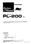 Pioneer PL-200 • Manuel de service