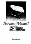 Pioneer PL-600 et PL-600X • Manuel de service