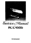 Pioneer PL-L1000 • Manuel de service
