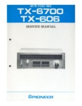 Pioneer TX-6700 et TX-606 • Manuel de service