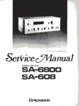 Pioneer SA-6800 et SA-608 • Manuel de service (extraits - schéma)