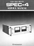 Pioneer SPEC-4 • Manuel de service