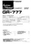 Pioneer GR-777 • Manuel de service
