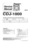 Pioneer CDJ-1000 • Manuel de service