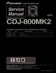 Pioneer CDJ-800 MK2 • Manuel de service