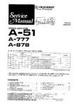 Pioneer A-51, A-777 et A-878 • Manuel de service