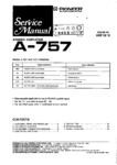 Pioneer A-757 • Manuel de service