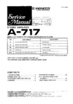 Pioneer A-717 • Manuel de service