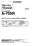 Pioneer A-705R • Manuel de service