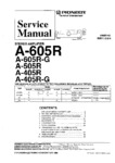Pioneer A-605R, A-505R et A-405R • Manuel de service