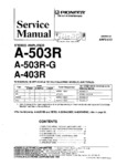 Pioneer A-503R et A-403R • Manuel de service