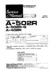 Pioneer A-502R et A-402R • Manuel de service