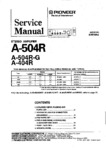 Pioneer A-504R et A-404R • Manuel de service