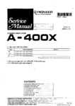 Pioneer A-400X • Manuel de service