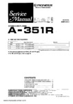 Pioneer A-351R • Manuel de service