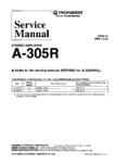 Pioneer A-305R • Manuel de service