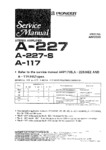 Pioneer A-227 et A-117 • Manuel de service