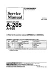 Pioneer A-205 et A-105 • Manuel de service