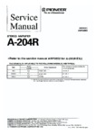 Pioneer A-204R  • Manuel de service