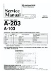 Pioneer A-203 et A-103 • Manuel de service