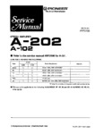 Pioneer A-202 et A-102 • Manuel de service