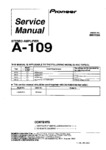 Pioneer A-109 • Manuel de service