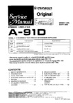 Pioneer A-91D • Manuel de service