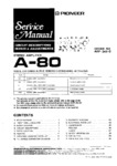 Pioneer A-80 • Manuel de service
