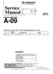 Pioneer A-09 • Manuel de service