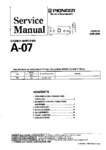 Pioneer A-07 • Manuel de service