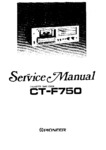 Pioneer CT-F750 Manuel de service