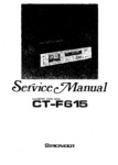 Pioneer CT-F615 Manuel de service