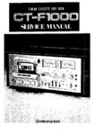 Pioneer  CT-F1000 Manuel de service