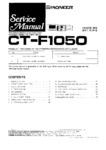 Pioneer  CT-F1050 Manuel de service