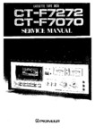 Pioneer  CT-F7272 et CT-F7070  Manuel de service