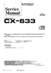 Pioneer CX-633 • Manuel de service