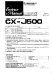 Pioneer CX-J500 • Manuel de service